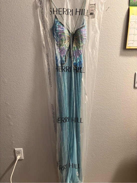 Sherri Hill Dresses & Skirts - Sherri Hill Blue Iridescent Butterfly Bodice Evening Gown